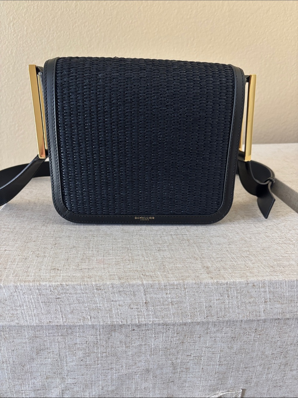 DeMellier Raffia Stockholm Bag